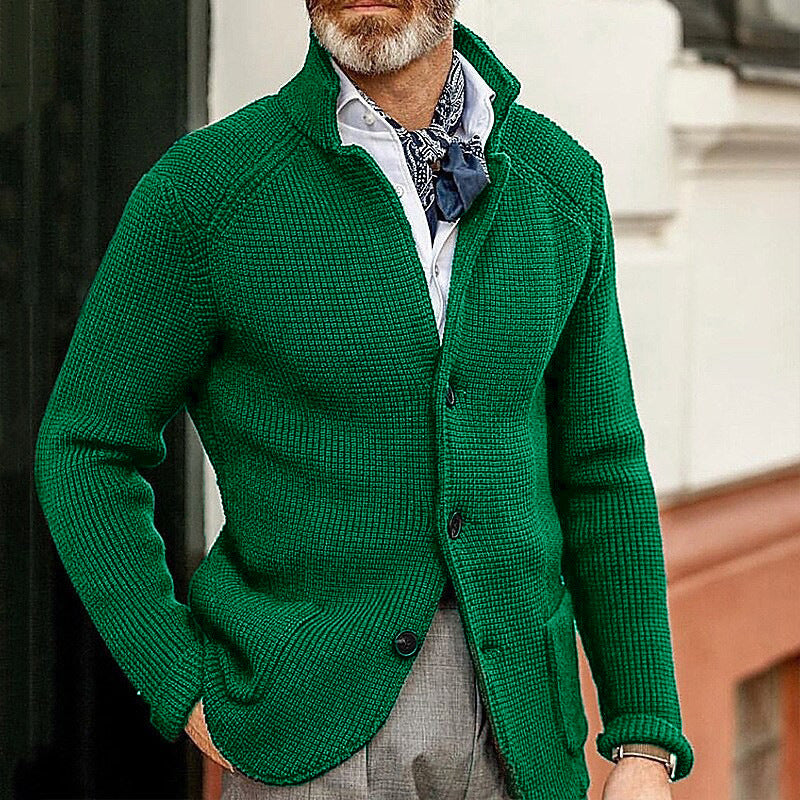 Men’s Knitted Cardigan in Smart Casual Style | Classic Button Up Sweater