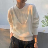 Women’s Two Piece Sweater Set | Knit Jumper and Cardigan Outfit