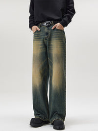 Men’s Baggy Jeans in Washed Vintage Style | Loose Fit Denim Trousers