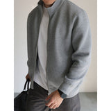 Men’s Zip Up Cardigan in Minimal Knitwear Style | Casual Everyday Sweater