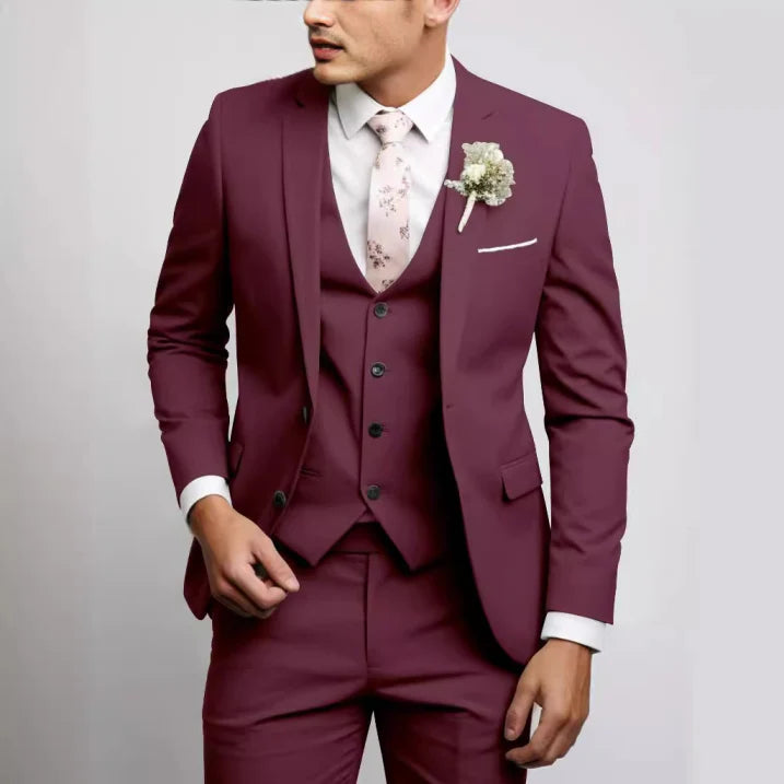 Men’s Slim Fit 3 Piece Wedding Suit | Modern Tuxedo for Formal Events