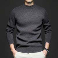 Men’s Wool Sweater in Classic Crew Neck Style | Warm Knitted Jumper