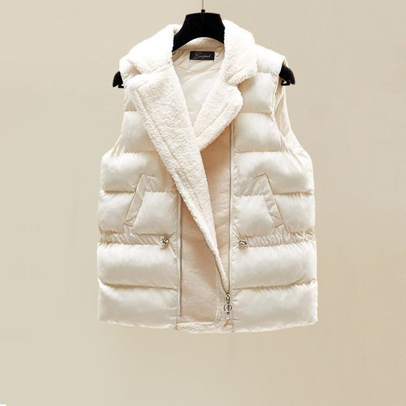 3-Piece Winter Outfit Set | Turtleneck Sweater | Wide-Leg Pants | Padded Vest