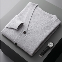 Men’s Lightweight Button-Up Cardigan | Slim Fit Knitwear | Smart Casual Layer | All Season Jumper