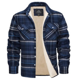 Men’s Checked Winter Jacket in Warm Casual Style | Fleece Lined Outdoor Coat