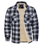 Men’s Checked Winter Jacket in Warm Casual Style | Fleece Lined Outdoor Coat