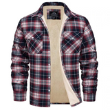 Men’s Checked Winter Jacket in Warm Casual Style | Fleece Lined Outdoor Coat