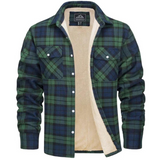 Men’s Checked Winter Jacket in Warm Casual Style | Fleece Lined Outdoor Coat
