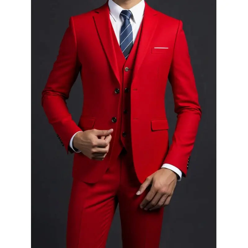 Men’s Slim Fit 3 Piece Wedding Suit | Classic Tuxedo Style for Formal Occasions