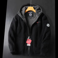 Men’s Fleece Jacket with Hooded Winter Style | Warm Casual Outdoor Coat