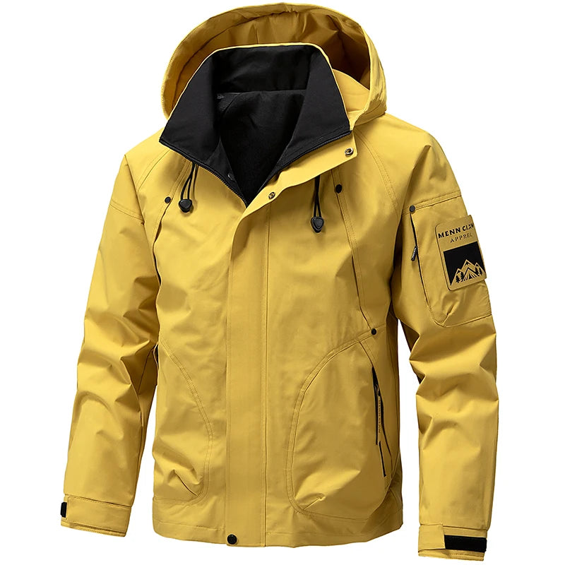 Men’s Waterproof Windbreaker Jacket with Hood | Outdoor Camping Rain Coat
