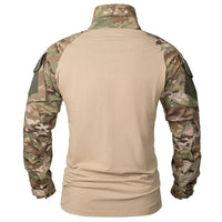Men’s Tactical Quarter Zip Sweater with Camouflage Sleeves | Lightweight Outdoor Jumper