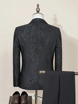 Men’s Black Slim Fit 3 Piece Wedding Suit | Classic Tuxedo Style for Formal Events