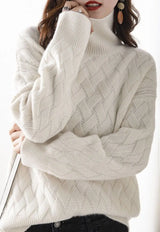 Women’s Polo Neck Jumper | Relaxed Fit | Winter Knitwear