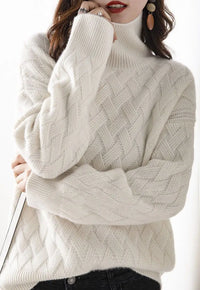 Women’s Polo Neck Jumper | Relaxed Fit | Winter Knitwear