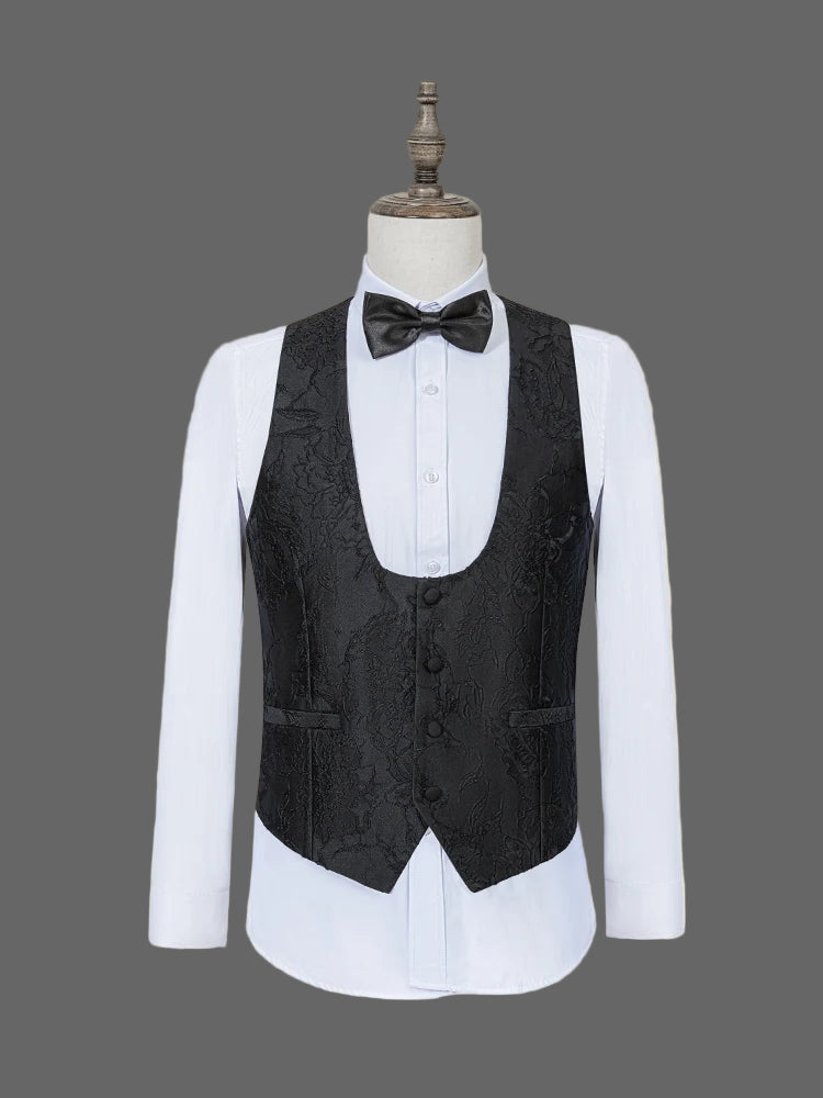 Men’s Black Slim Fit 3 Piece Wedding Suit | Classic Tuxedo Style for Formal Events