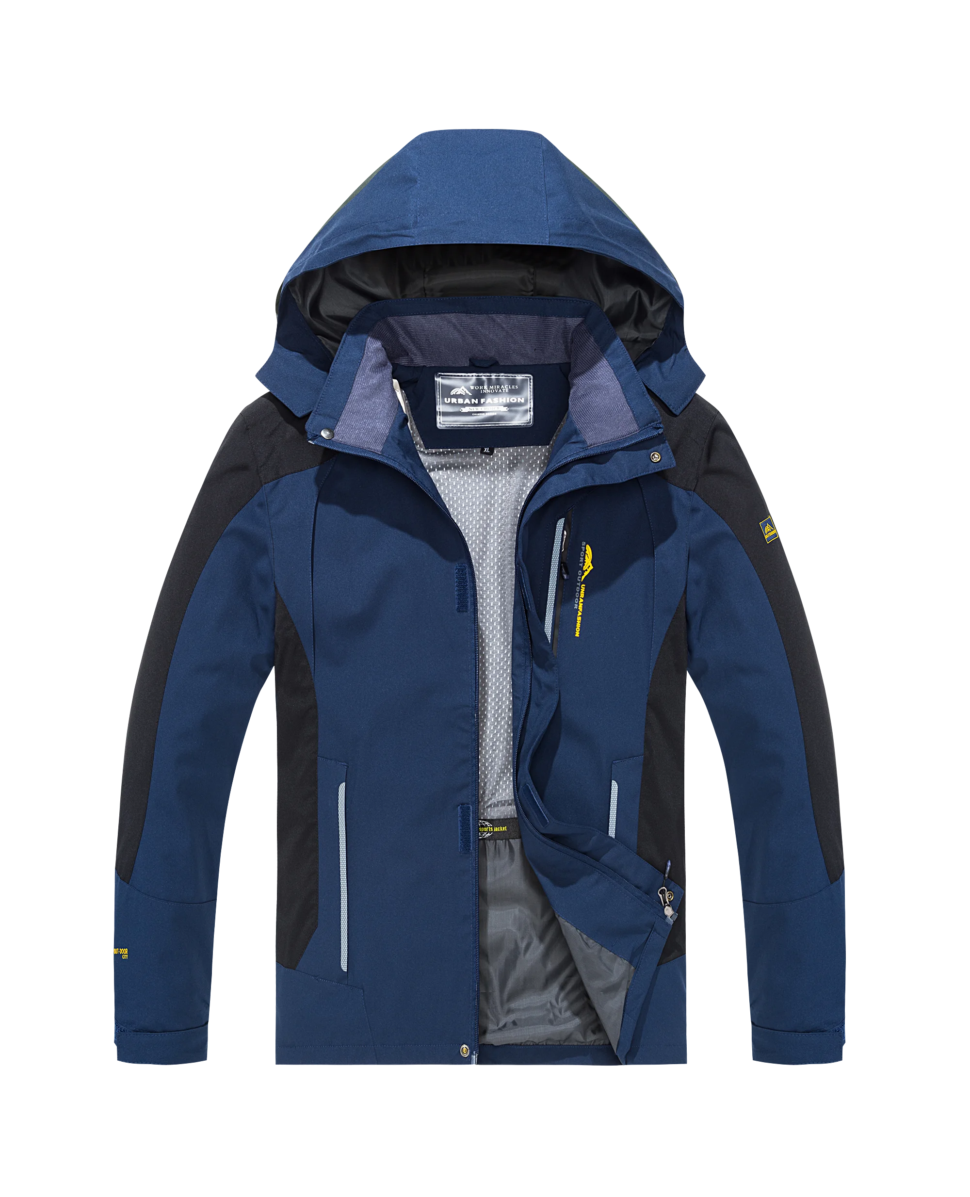 Men’s Waterproof Hiking Jacket with Hooded Outdoor Style | Windproof Camping Coat