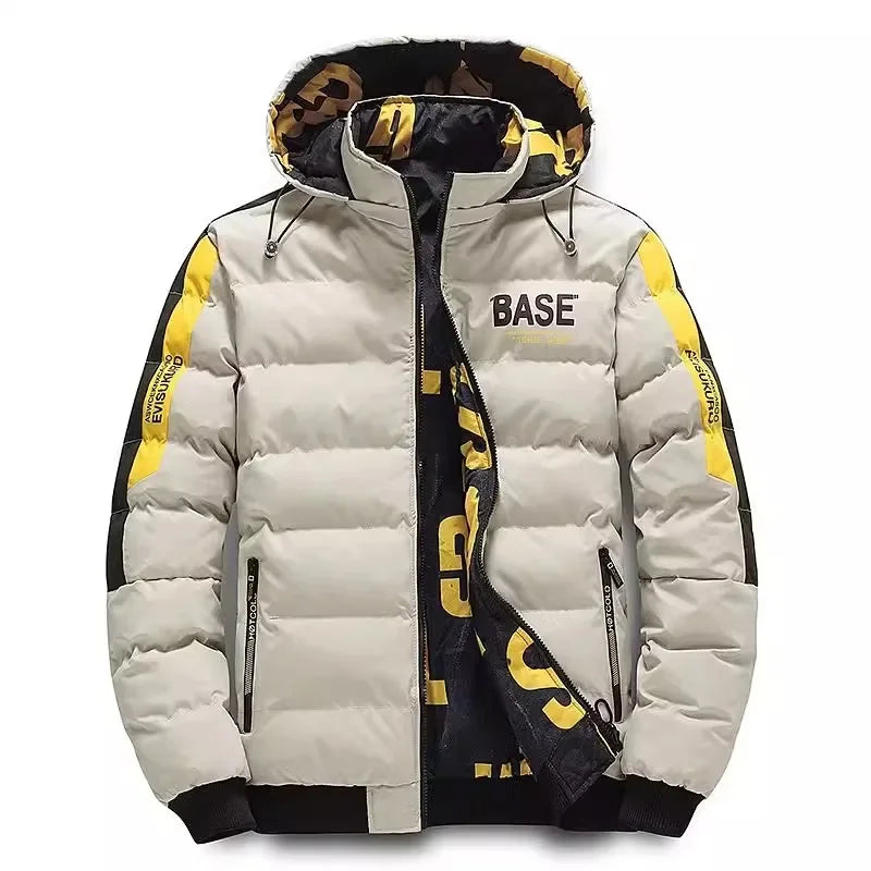 Men’s Puffer Jacket in Hooded Winter Style | Thick Warm Padded Casual Coat