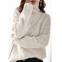 Women’s Polo Neck Jumper | Relaxed Fit | Winter Knitwear