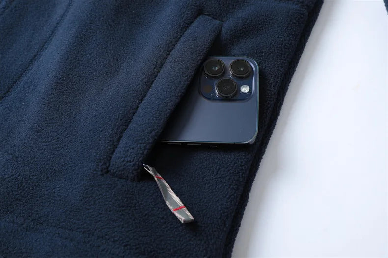 Men’s Fleece Jacket with Hooded Winter Style | Warm Casual Outdoor Coat