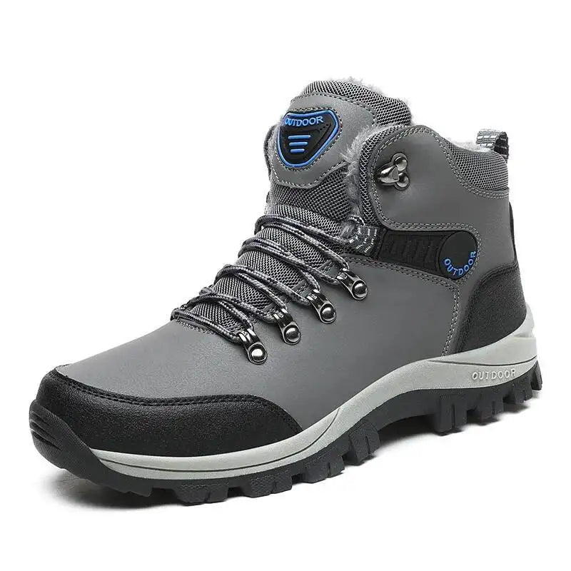 Men’s Winter Snow Boots with Fur Lining | Waterproof Warm Ankle Work Shoes