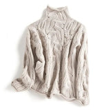 Women’s Roll Neck Jumper with Cable Knit | Warm Winter Sweater for Ladies