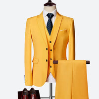 Men’s Slim Fit 3 Piece Wedding Suit | Classic Formal Tuxedo Style for Special Occasions