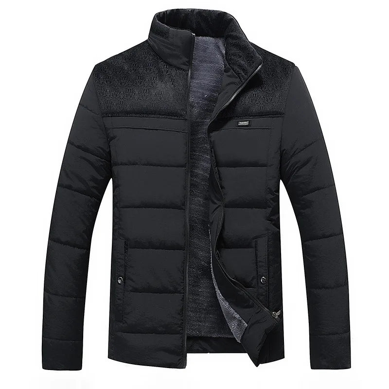 Men’s Thick Padded Winter Jacket in Warm Parka Style | Windproof Casual Coat