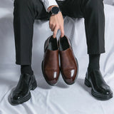 Men’s Leather Slip On Shoes Smart Casual Loafers | Classic Dress Shoes Men