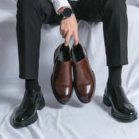 Men’s Leather Slip On Shoes Smart Casual Loafers | Classic Dress Shoes Men