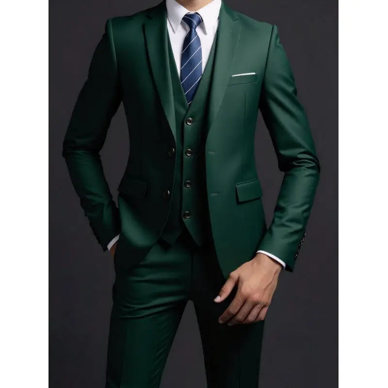 Men’s Slim Fit 3 Piece Wedding Suit | Classic Tuxedo Style for Formal Occasions