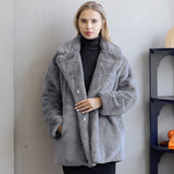 Women’s Faux Fur Winter Coat with Oversized Fit | Warm Ladies Fur Jacket