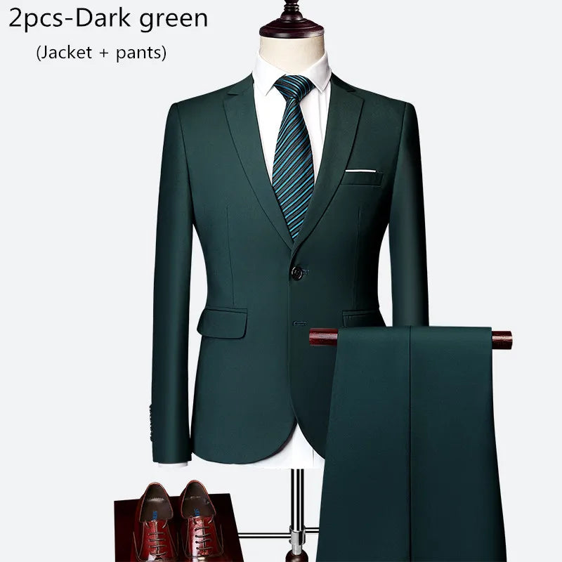 Men’s Slim Fit 3 Piece Wedding Suit | Classic Formal Tuxedo Style for Special Occasions