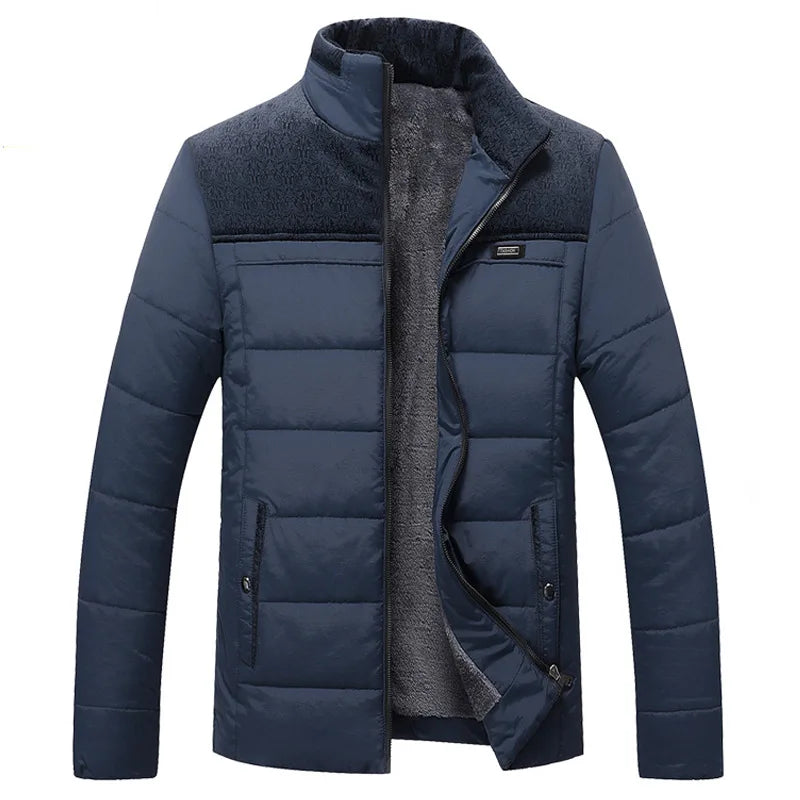 Men’s Thick Padded Winter Jacket in Warm Parka Style | Windproof Casual Coat