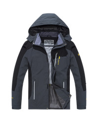 Men’s Waterproof Hiking Jacket with Hooded Outdoor Style | Windproof Camping Coat
