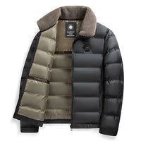 Men’s Puffer Jacket with Stand Collar | Warm Slim Fit Winter Coat