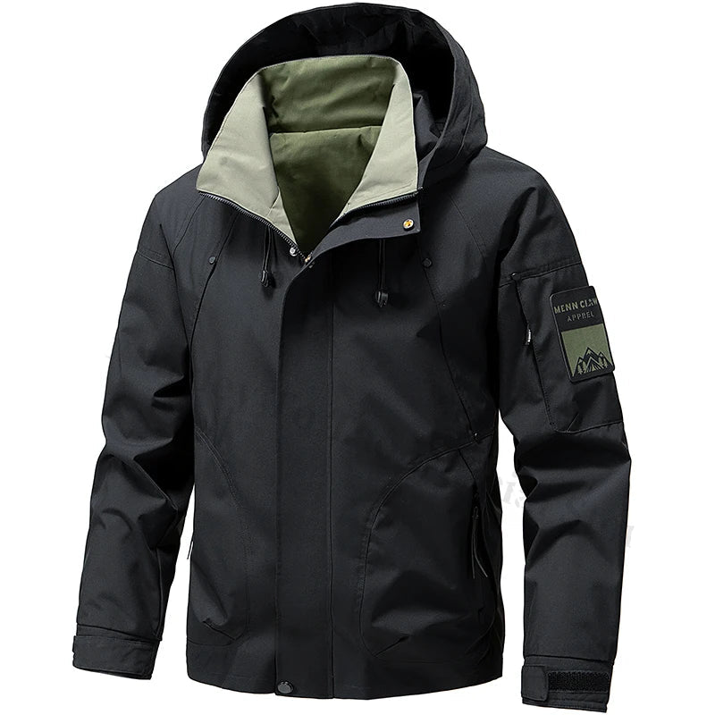 Men’s Waterproof Windbreaker Jacket with Hood | Outdoor Camping Rain Coat