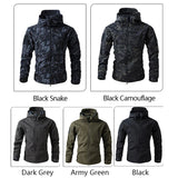 Men’s Tactical Camouflage Soft Shell Jacket with Hood | Waterproof Outdoor Coat