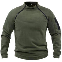 Men’s Polar Fleece Quarter Zip Sweater with Stand Collar | Warm Winter Jumper