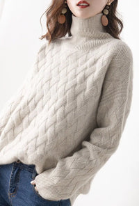 Women’s Polo Neck Jumper | Relaxed Fit | Winter Knitwear