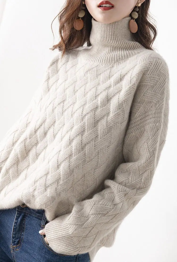 Women’s Polo Neck Jumper | Relaxed Fit | Winter Knitwear