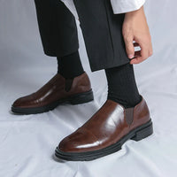 Men’s Leather Slip On Shoes Smart Casual Loafers | Classic Dress Shoes Men