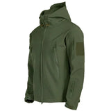 Men’s Tactical Military Soft Shell Jacket with Hood | Waterproof Outdoor Coat