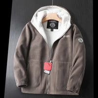 Men’s Fleece Jacket with Hooded Winter Style | Warm Casual Outdoor Coat