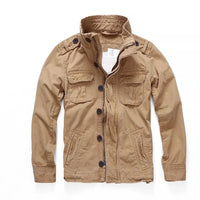 Men’s Cargo Denim Jacket | Multi-Pocket | Casual Outerwear