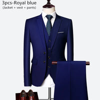 Men’s Slim Fit 3 Piece Wedding Suit | Classic Formal Tuxedo Style for Special Occasions