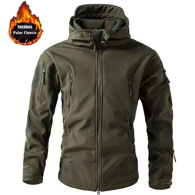 Men’s Waterproof Tactical Jacket with Hooded Outdoor Style | Lightweight Windbreaker