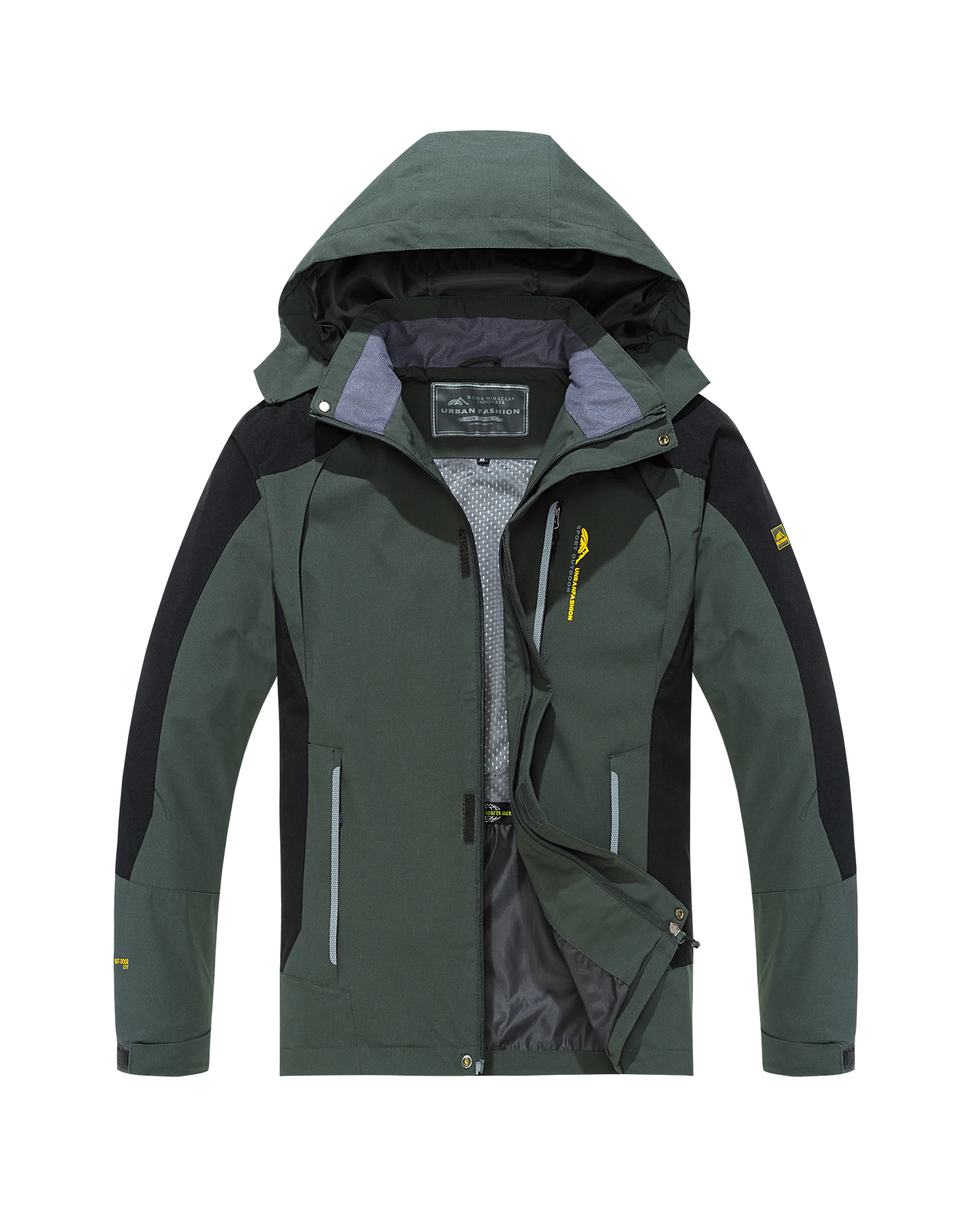 Men’s Waterproof Hiking Jacket with Hooded Outdoor Style | Windproof Camping Coat
