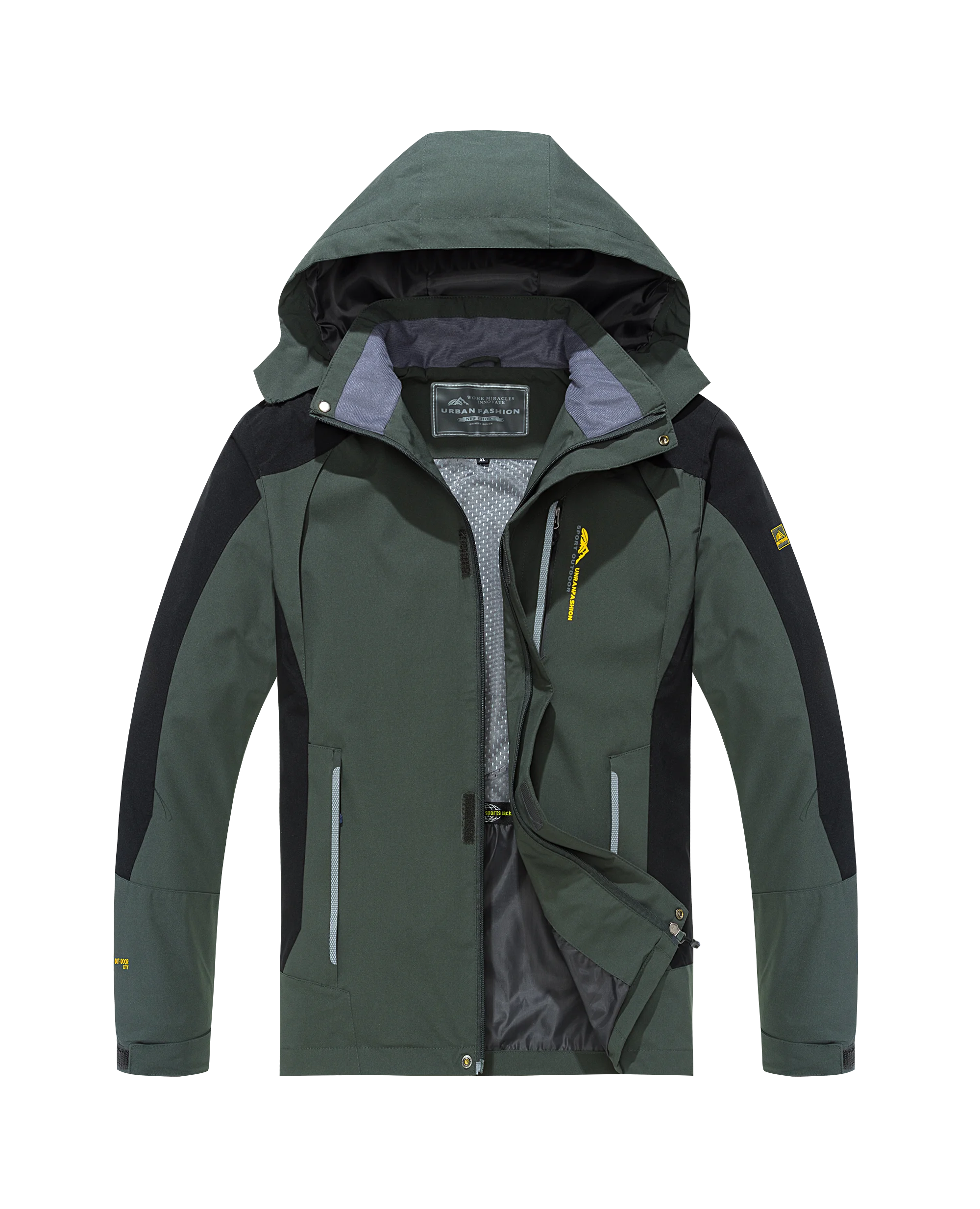 Men’s Waterproof Hiking Jacket with Hooded Outdoor Style | Windproof Camping Coat