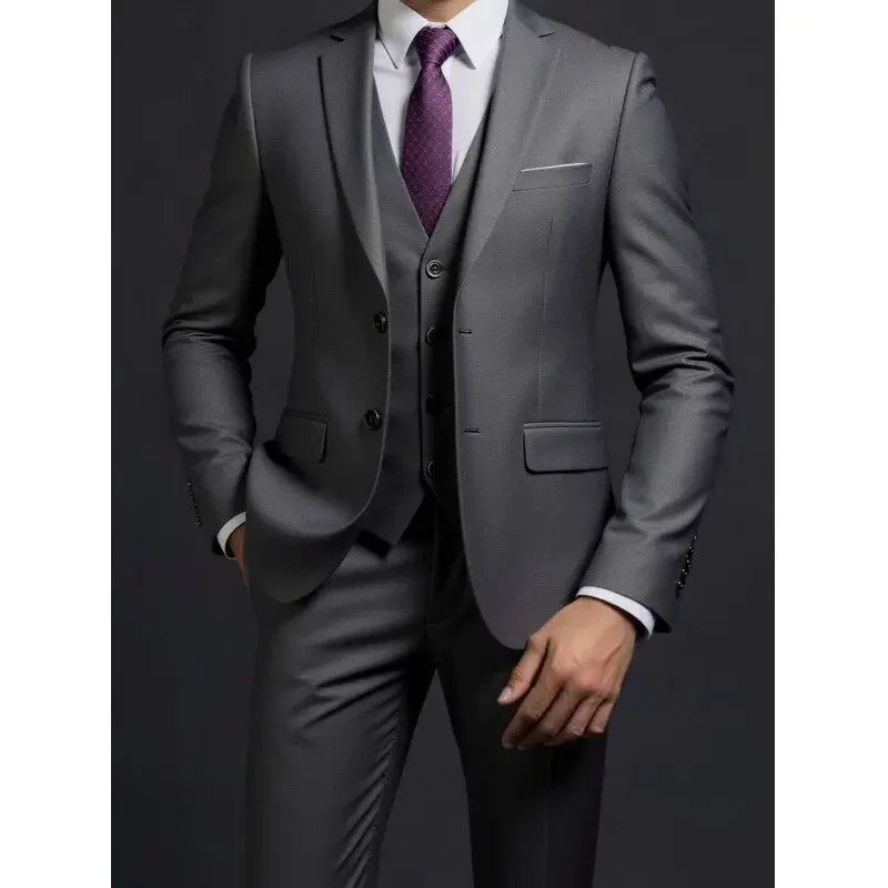 Men’s Slim Fit 3 Piece Wedding Suit | Classic Tuxedo Style for Formal Occasions